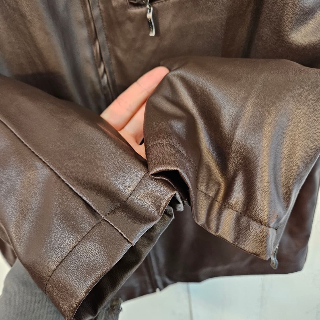 105(XL)/실측100(L) 빈티지 가죽 레자자켓 상품이미지6