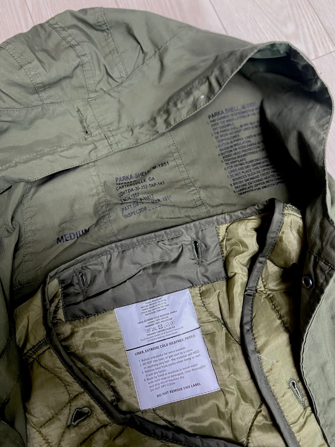  컬티즘 밀텍 정품 미군 M51 피쉬테일(내피포함) 카키 M 100~10 상품이미지7