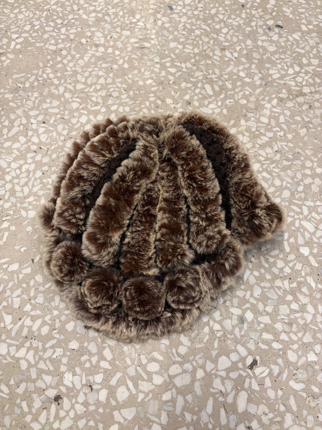 Vintage Faux Fur Bucket Hat 상품이미지2