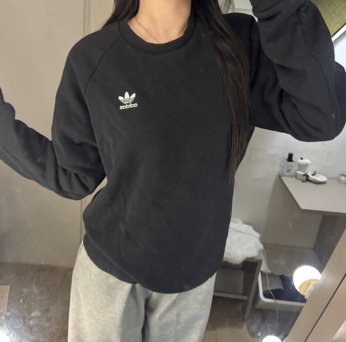 아디다스 불꽃 파이어버드 로고 맨투맨 🖤 상품이미지4