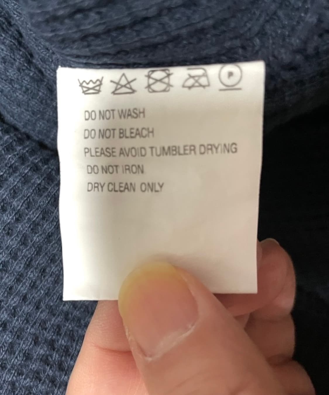 홈리스 헤비 와플 롱슬리브 네이비 상품이미지5