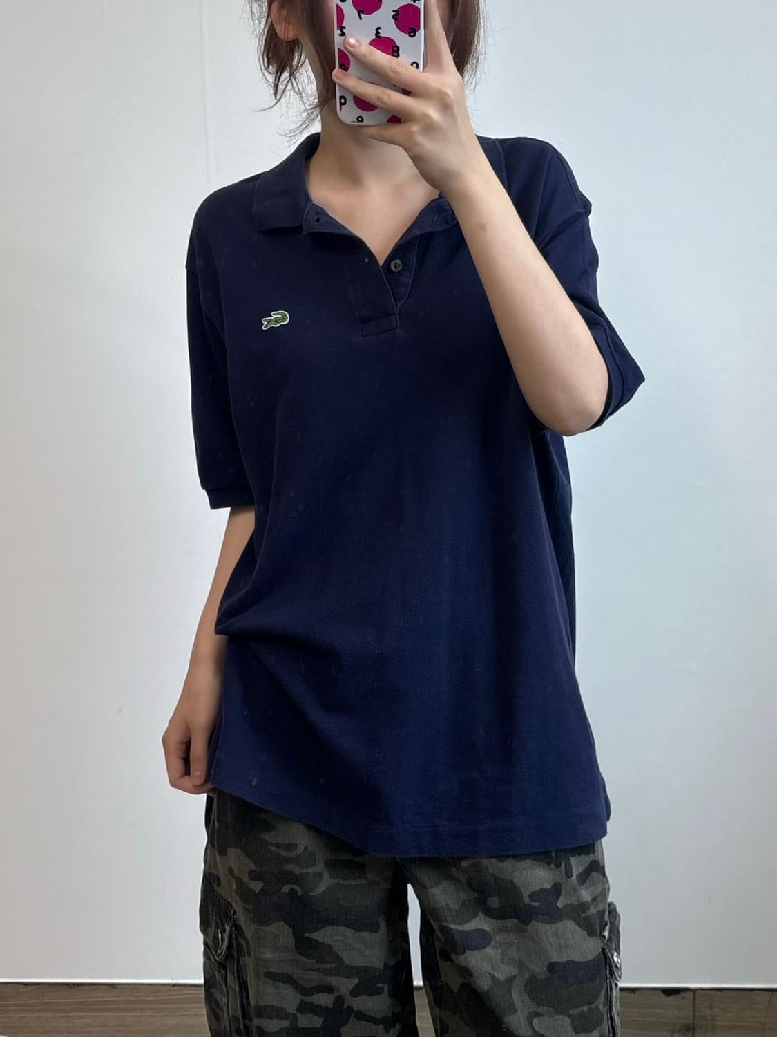 라코스테 네이비 PK 카라 반팔 티셔츠 상품이미지1