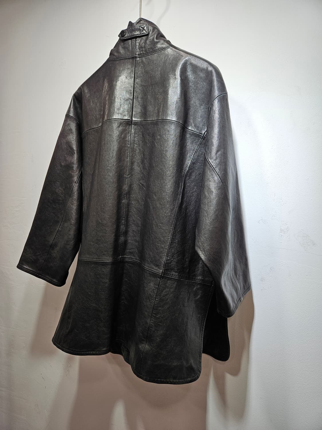 로보(ROBO) 블랙 양가죽 하프 코트 L 상품이미지10