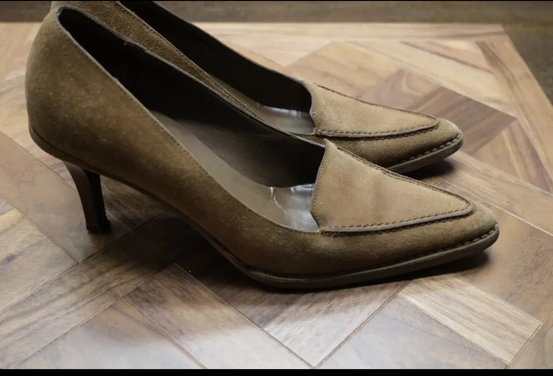 GUCCI 구찌 브라운 스웨이드 힐 구두 (230, 36 1/2C) 상품이미지1