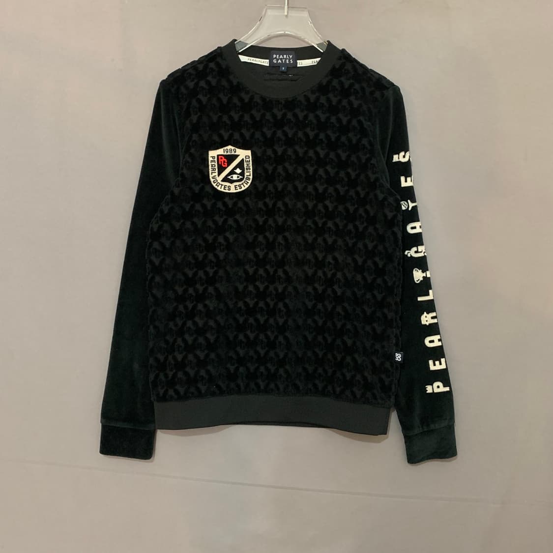 2 파리게이츠 골프 바니 벨벳 올오버 패턴 맨투맨 상품이미지2