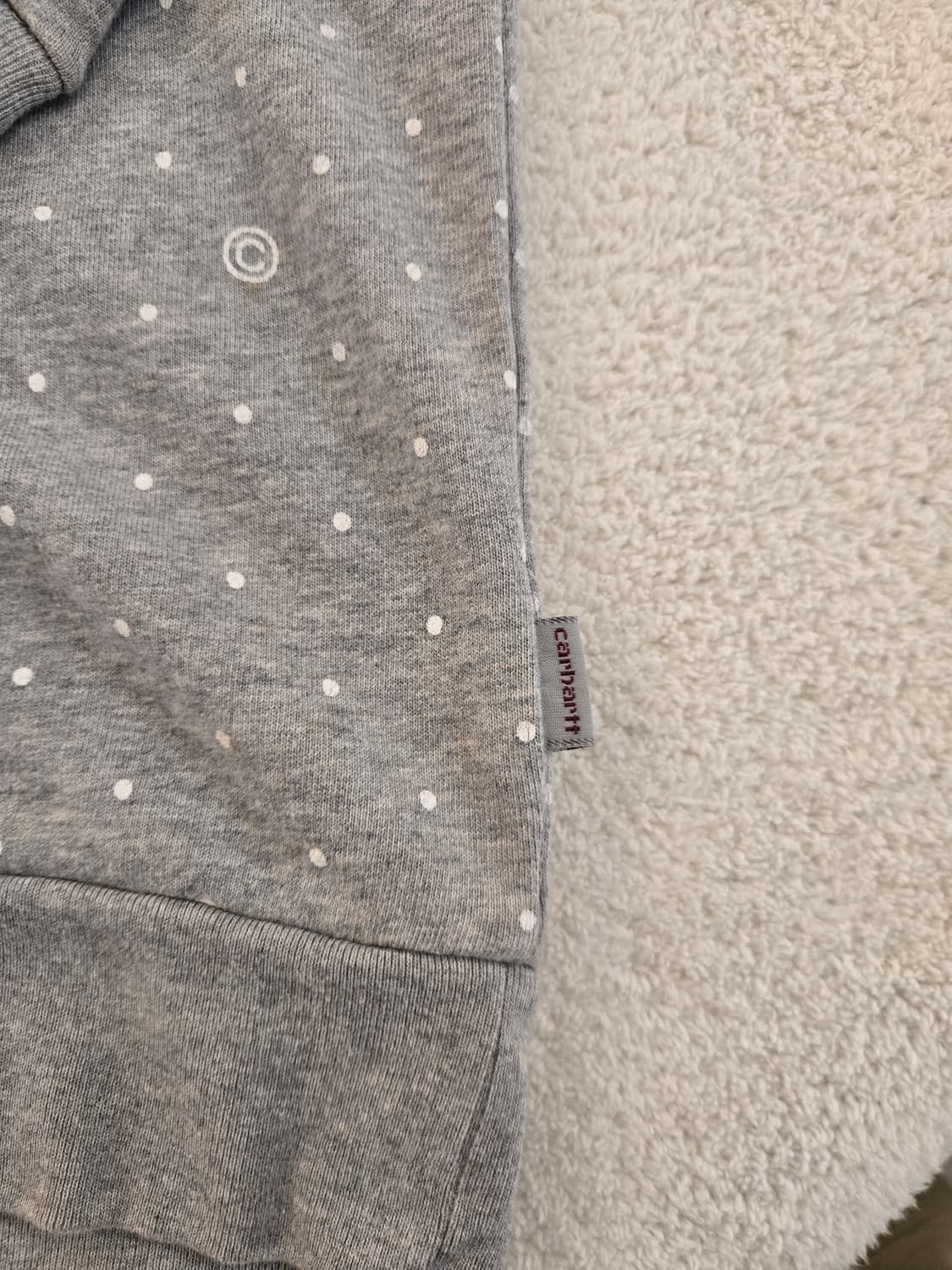 칼하트 C로고 땡땡이 맨투맨 티셔츠 XL 상품이미지3