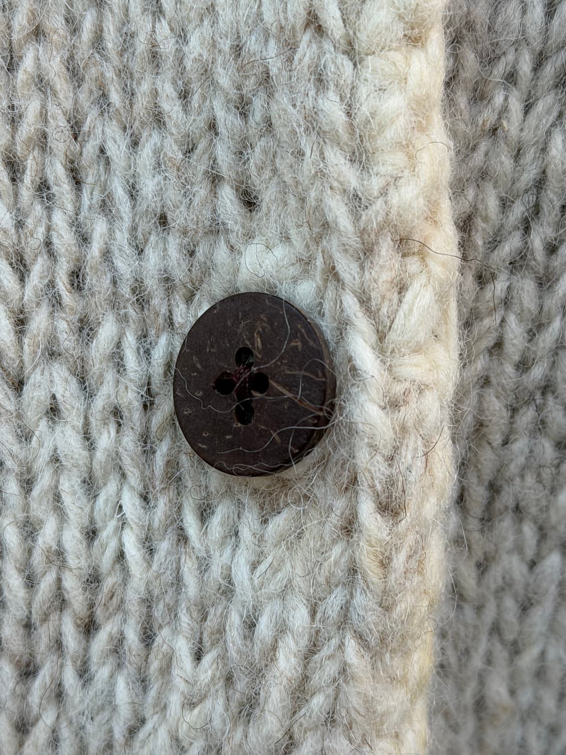 MADE IN NEPAL 100% wool 오트밀 니트 가디건 상품이미지6