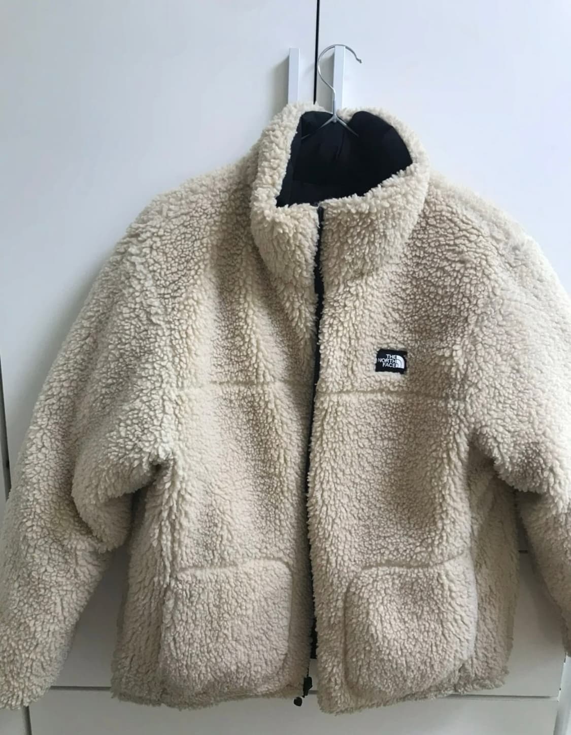 노스페이스 리버시블 뽀글이 패딩 블랙 아이보리 m 상품이미지3