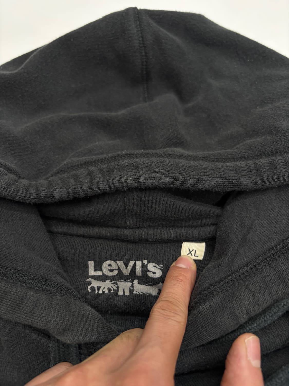 Levis 빈티지 리바이스 블랙 후드 티셔츠 상품이미지8