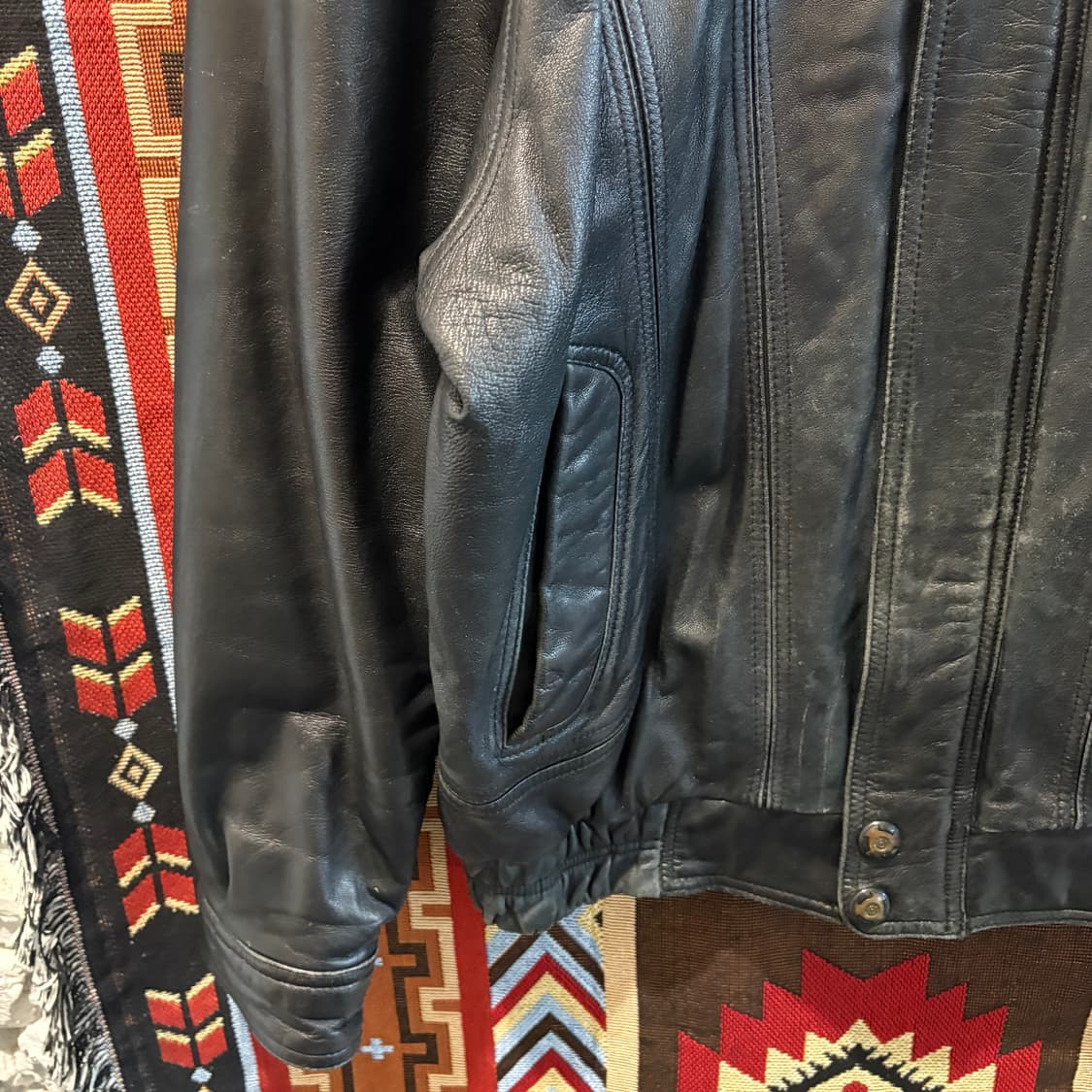 G-1 양가죽100%천연 봄버 레더자켓 상품이미지5