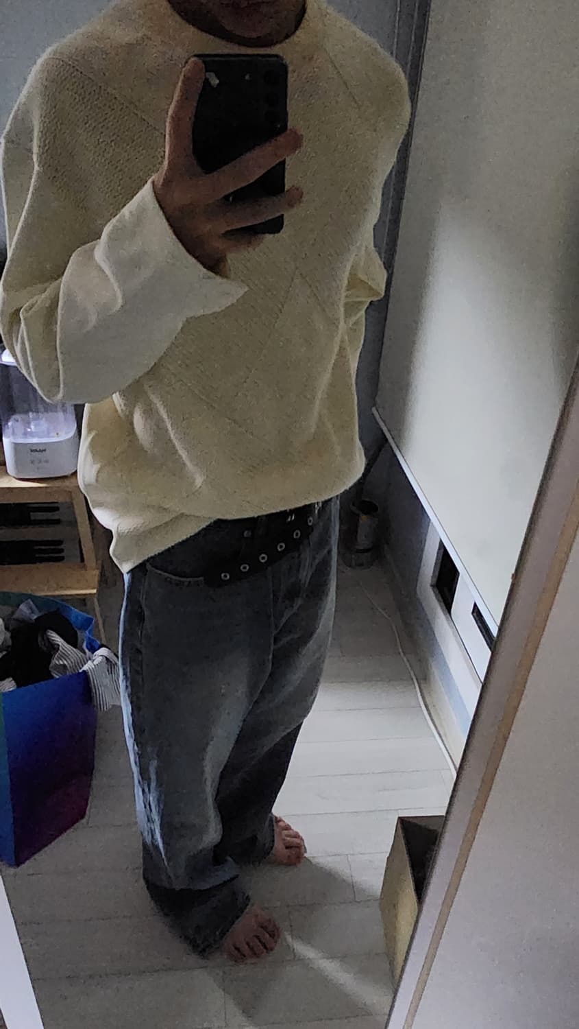 시스템옴므 크림 니트 100 상품이미지2