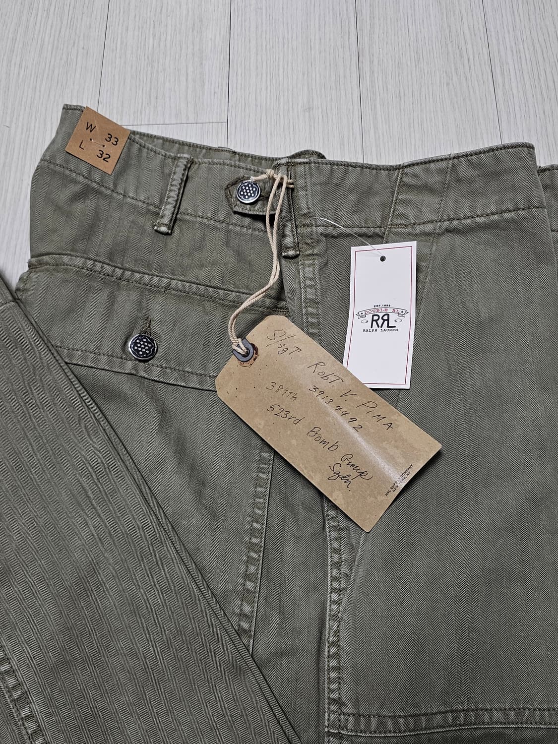 RRL 헤링본 퍼티그 팬츠  33X32 사이즈 상품이미지2