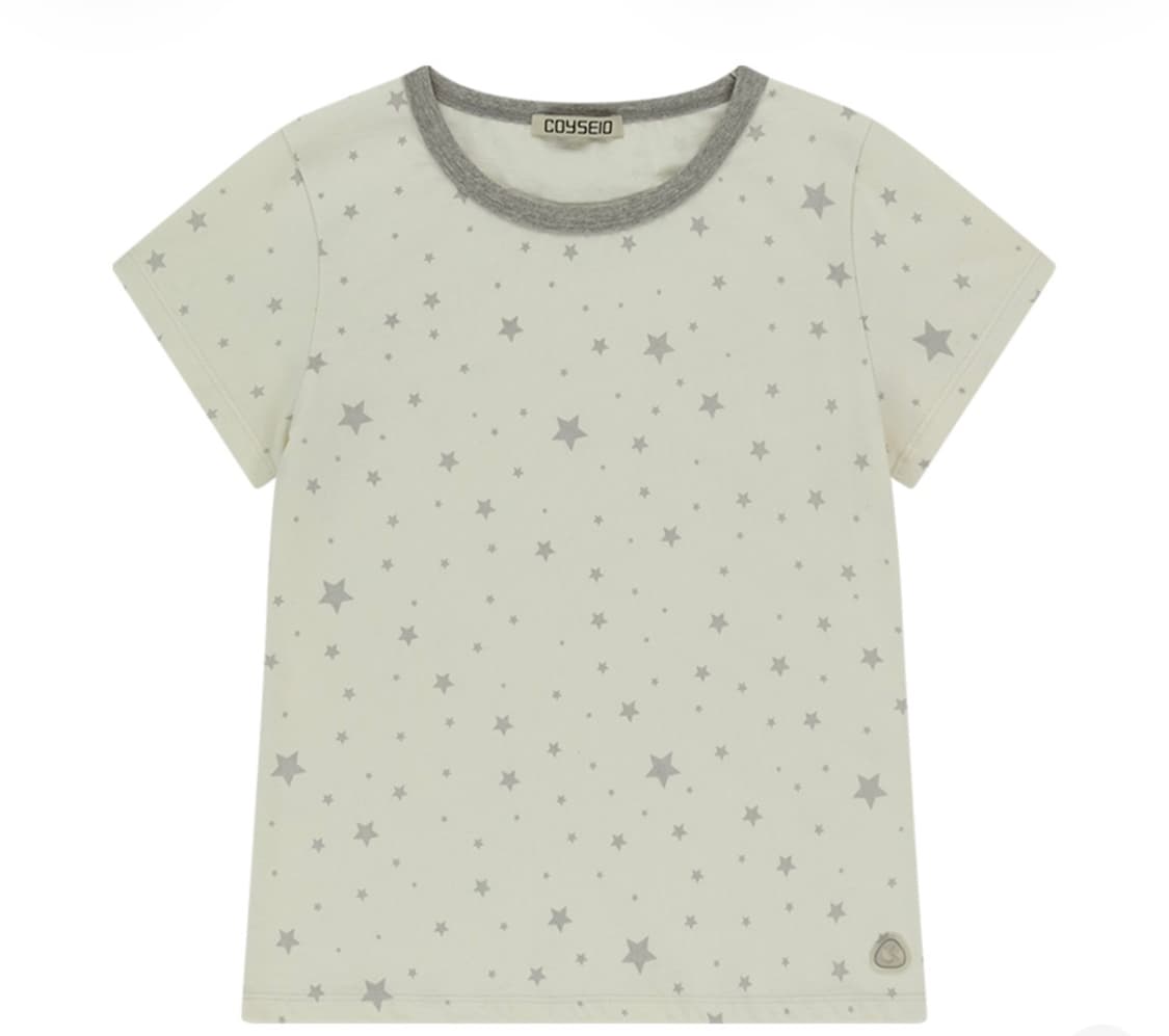 코이세이오 밀키 스타 티셔츠 아이보리 상품이미지1