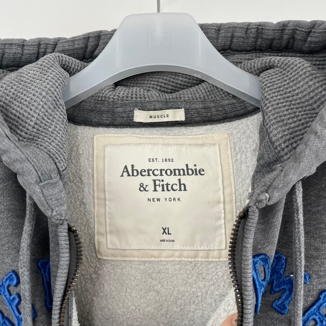 아베크롬비 자수로고 그레이 후드집업 105 상품이미지5