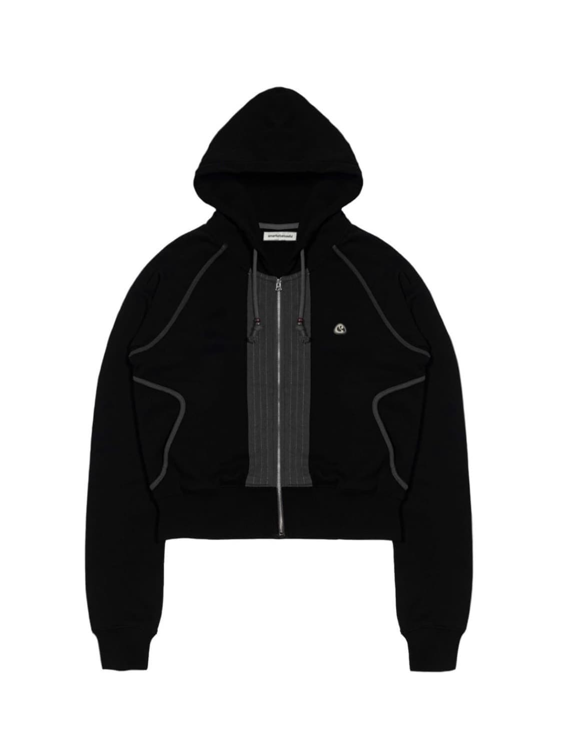 퍼커링 후드집업 블랙 상품이미지1