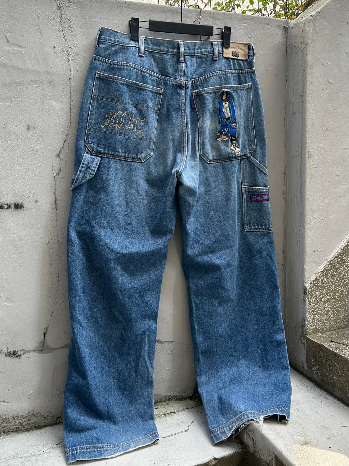 *rare* 올드스쿨 90s 스눕독 자수 와이드 힙합 데님팬츠 상품이미지3