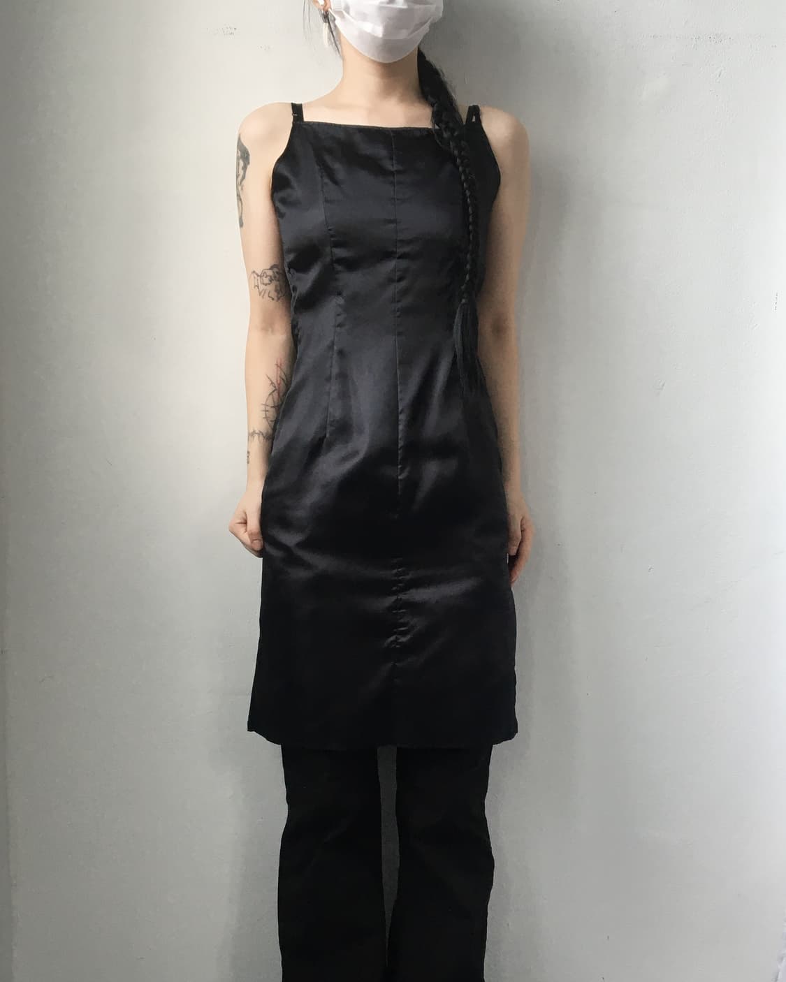 Satin sleeveless onepiece 상품이미지5