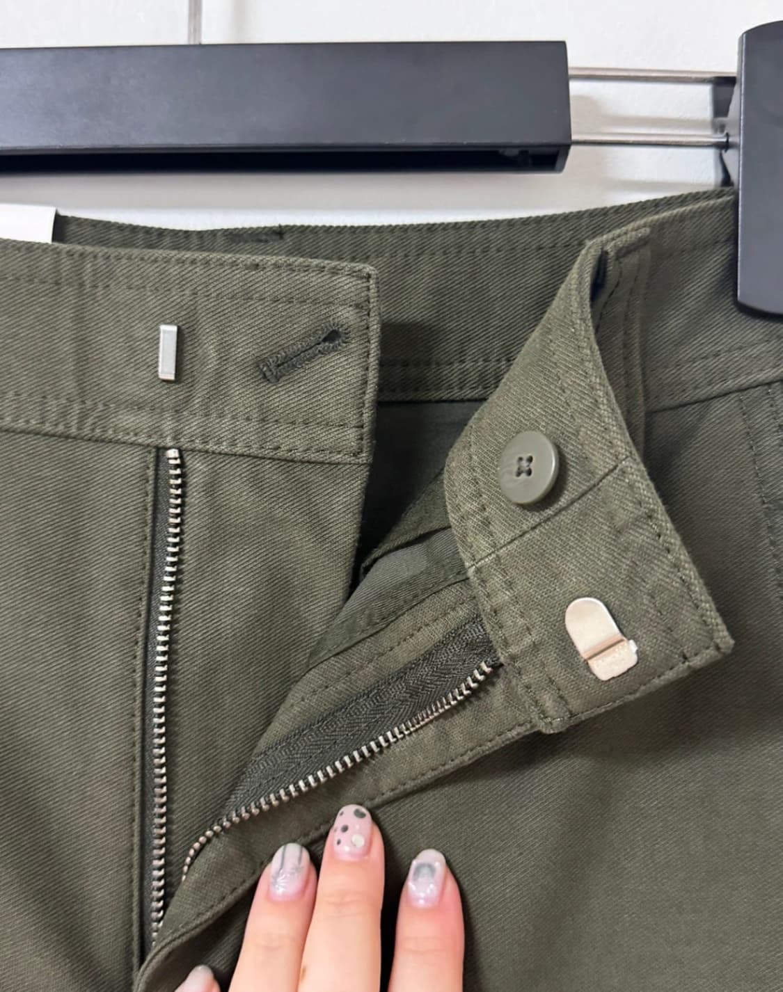 급처 유니클로 저지베렐레그팬츠 카키 와이드팬츠 상품이미지4