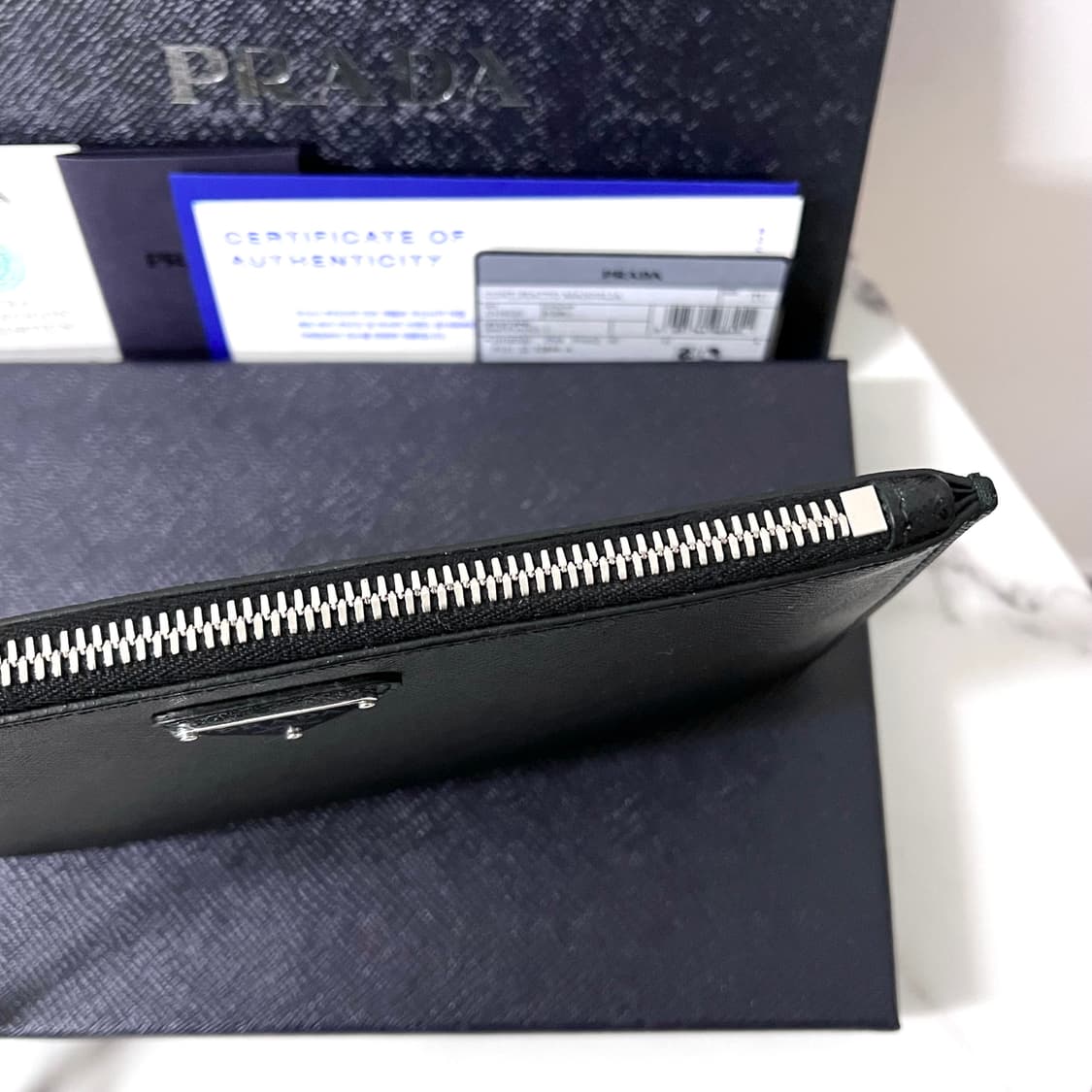 [S급/정품] 프라다 사피아노 블랙 미니 클러치 파우치 상품이미지6