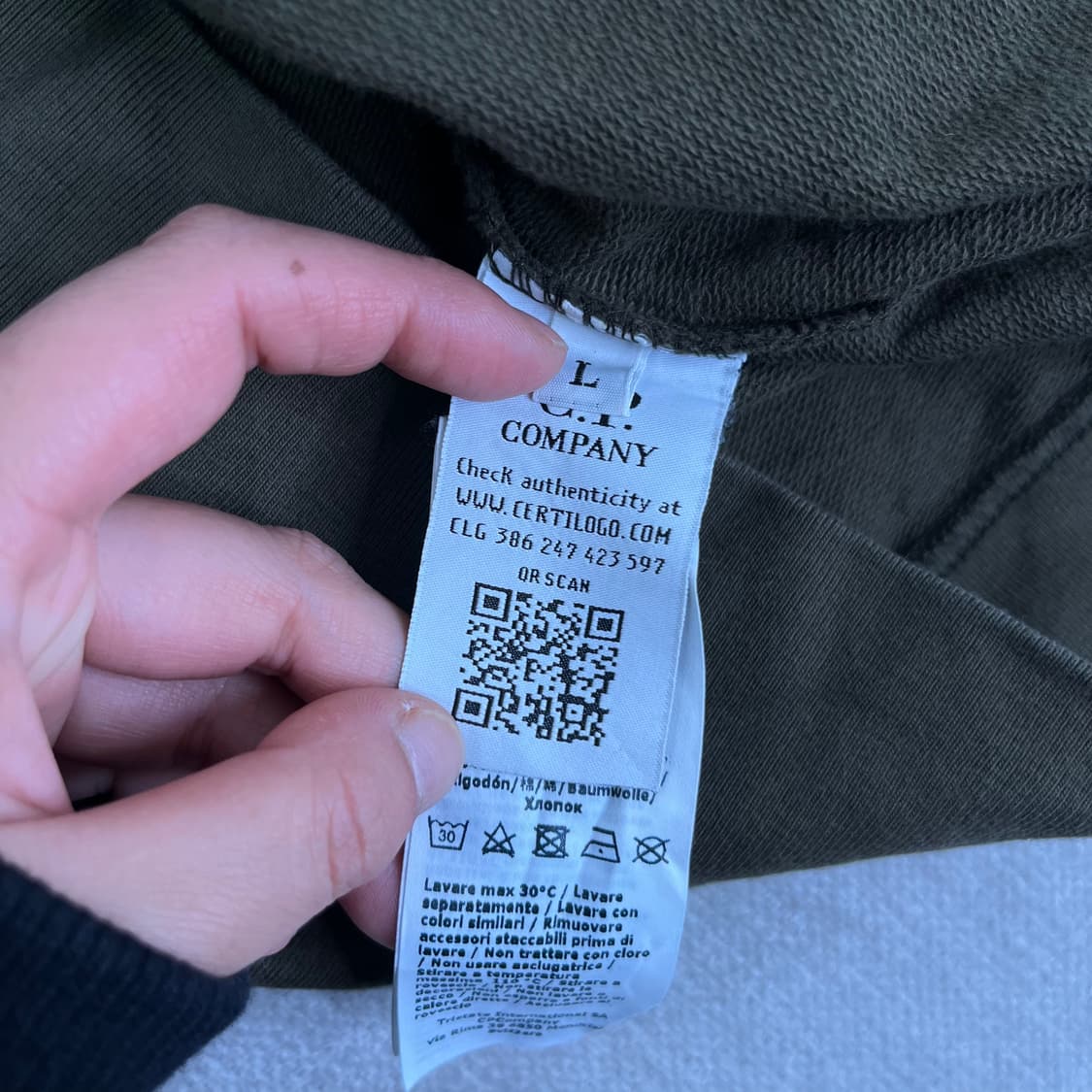 100 CP컴퍼니 고글와펜 카키 롱슬리브 티셔츠 상품이미지5