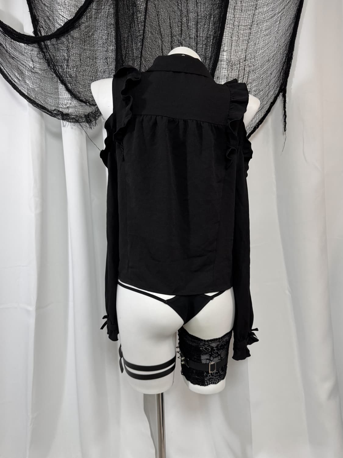 lace ribbon detail shirts 상품이미지4