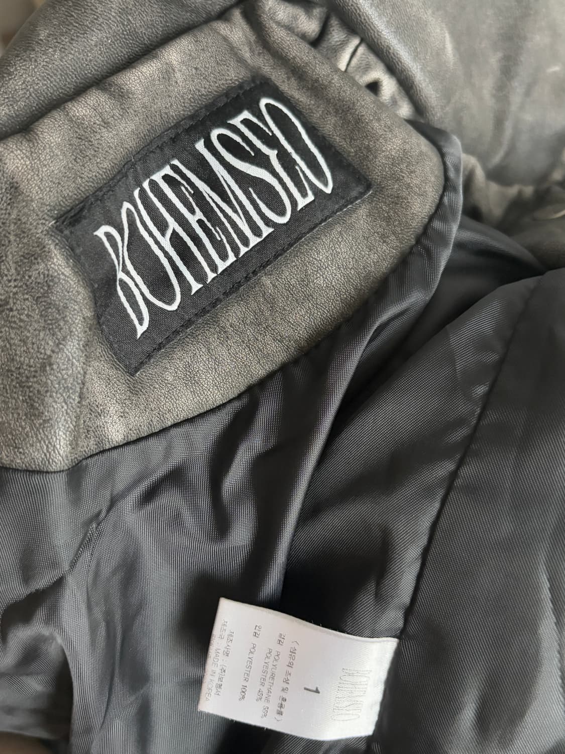 • Bohemian Seoul Leather Bomber Washed G 상품이미지10