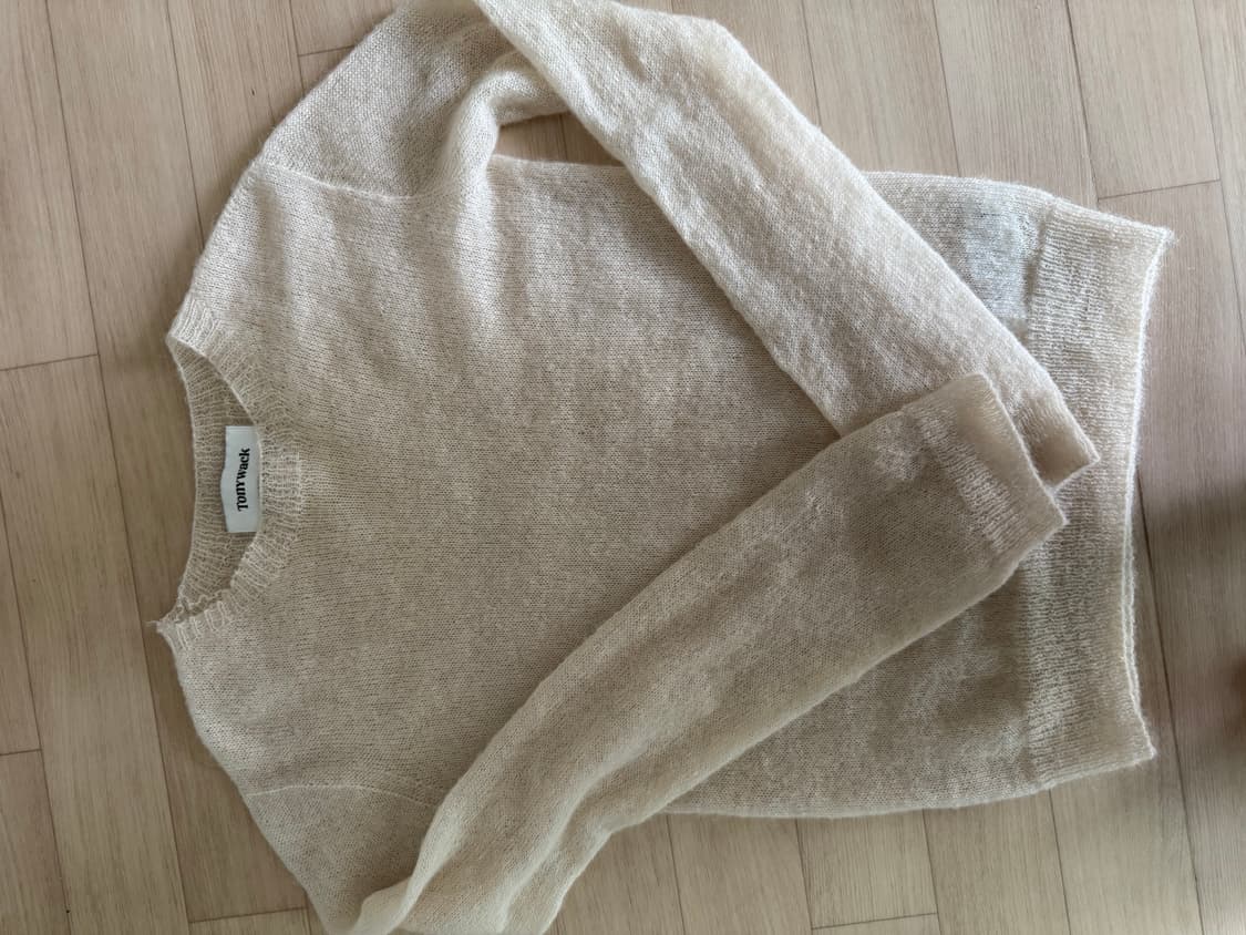 LIGHT WEIGHT MOHAIR SWEATER_ CREAM 상품이미지5