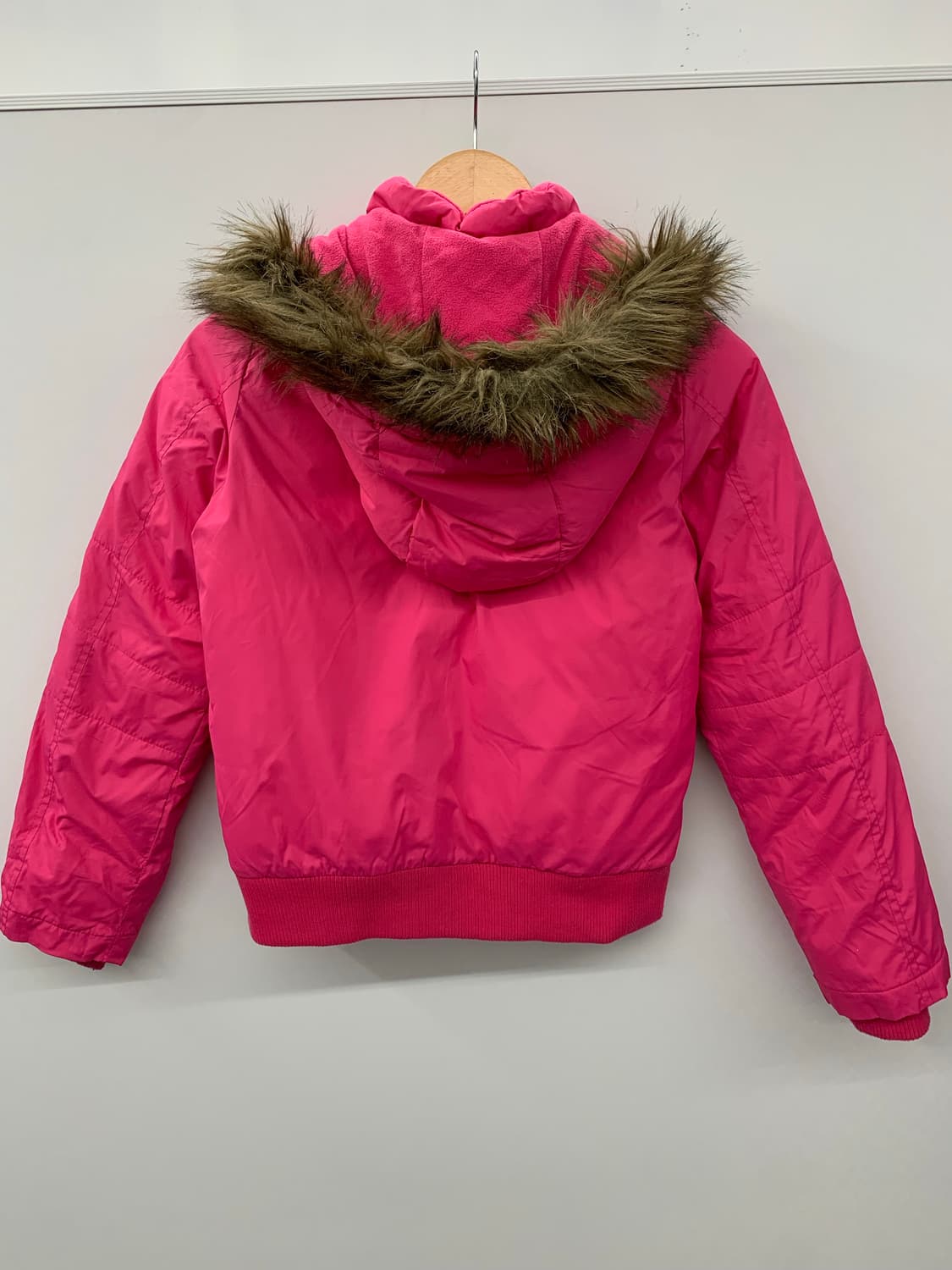 Gap y2k 핑크 퍼 푸퍼 다운 상품이미지5