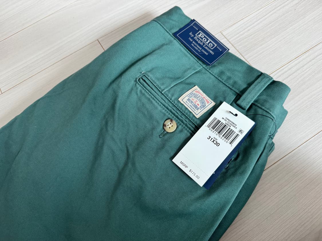 폴로 휘트먼 치노팬츠 워시드그린 31x30 새상품 상품이미지3