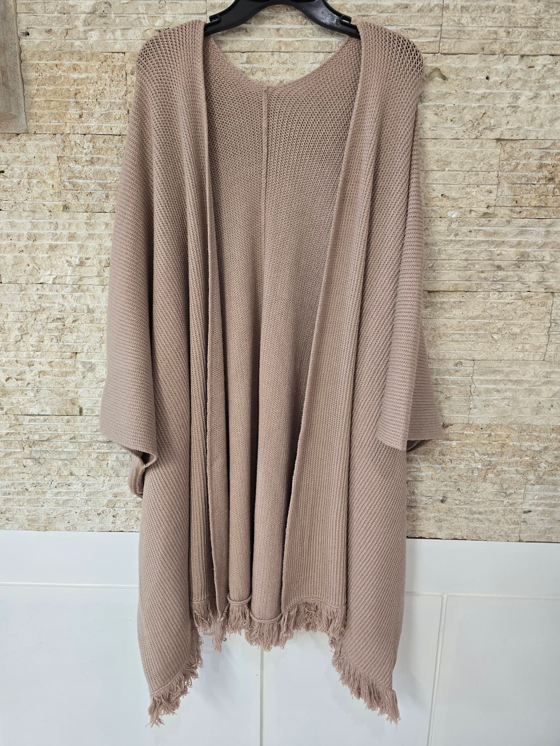 베이지 니트 숄 가디건 상품이미지2