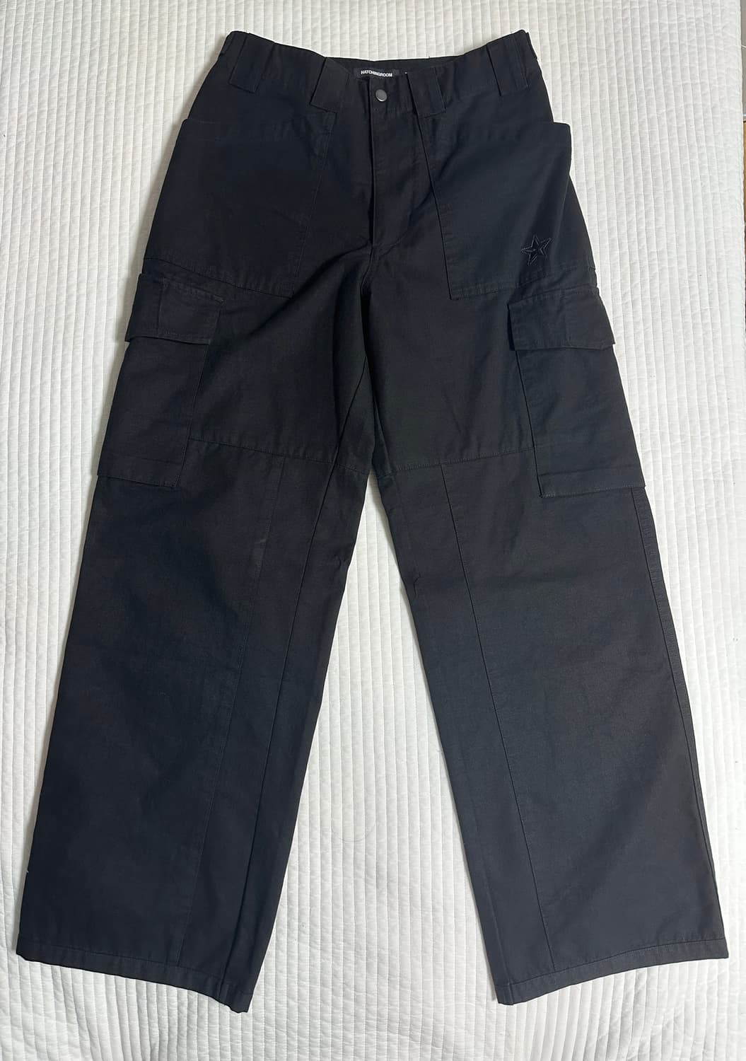 (2) 해칭룸 VTG 스타 퍼티그 팬츠 워시드 블랙 상품이미지2