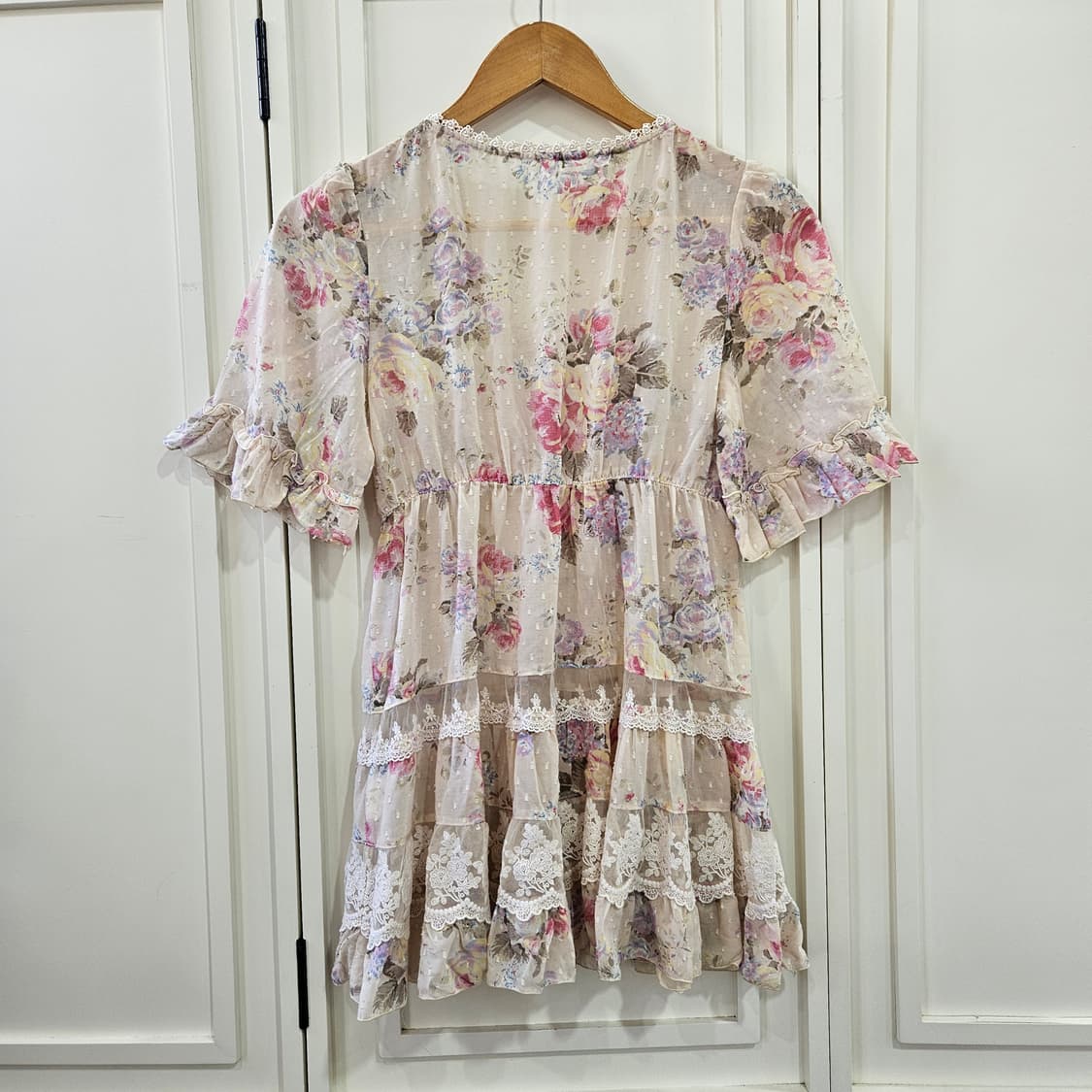 레스트로즈(LEST ROSE) 플라워 쉬폰 원피스 상품이미지7