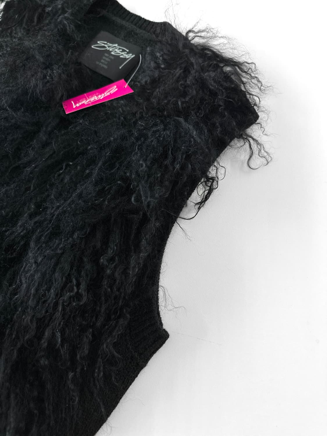 (Deadstock) 스투시 우먼 12FW 티베트램 퍼 니트 베스트 상품이미지7