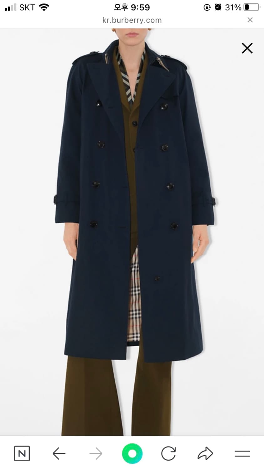버버리 워털루 롱 uk8 새상품 ( 택 붙어있음)  상품이미지2