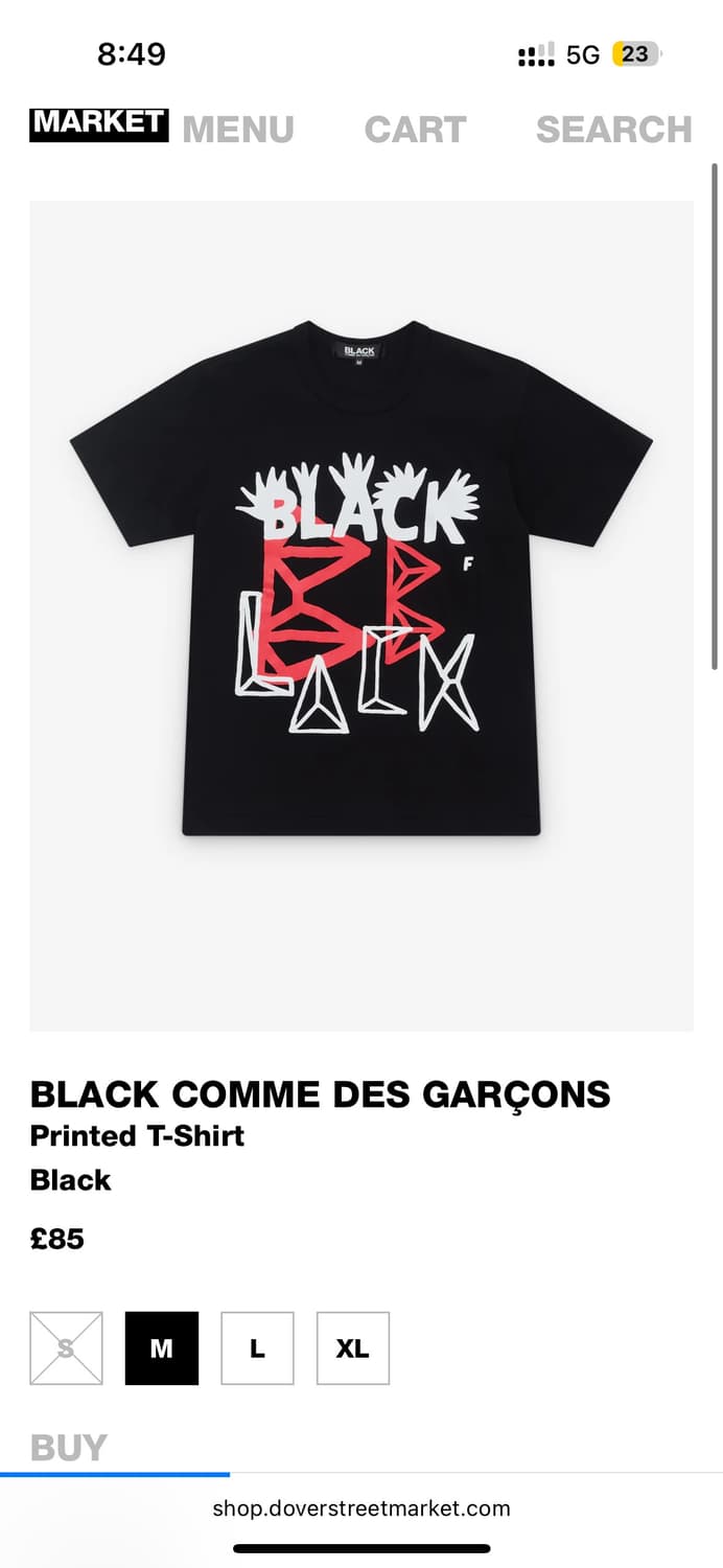 Comme des Garcons Homme Black t-shirt 상품이미지1