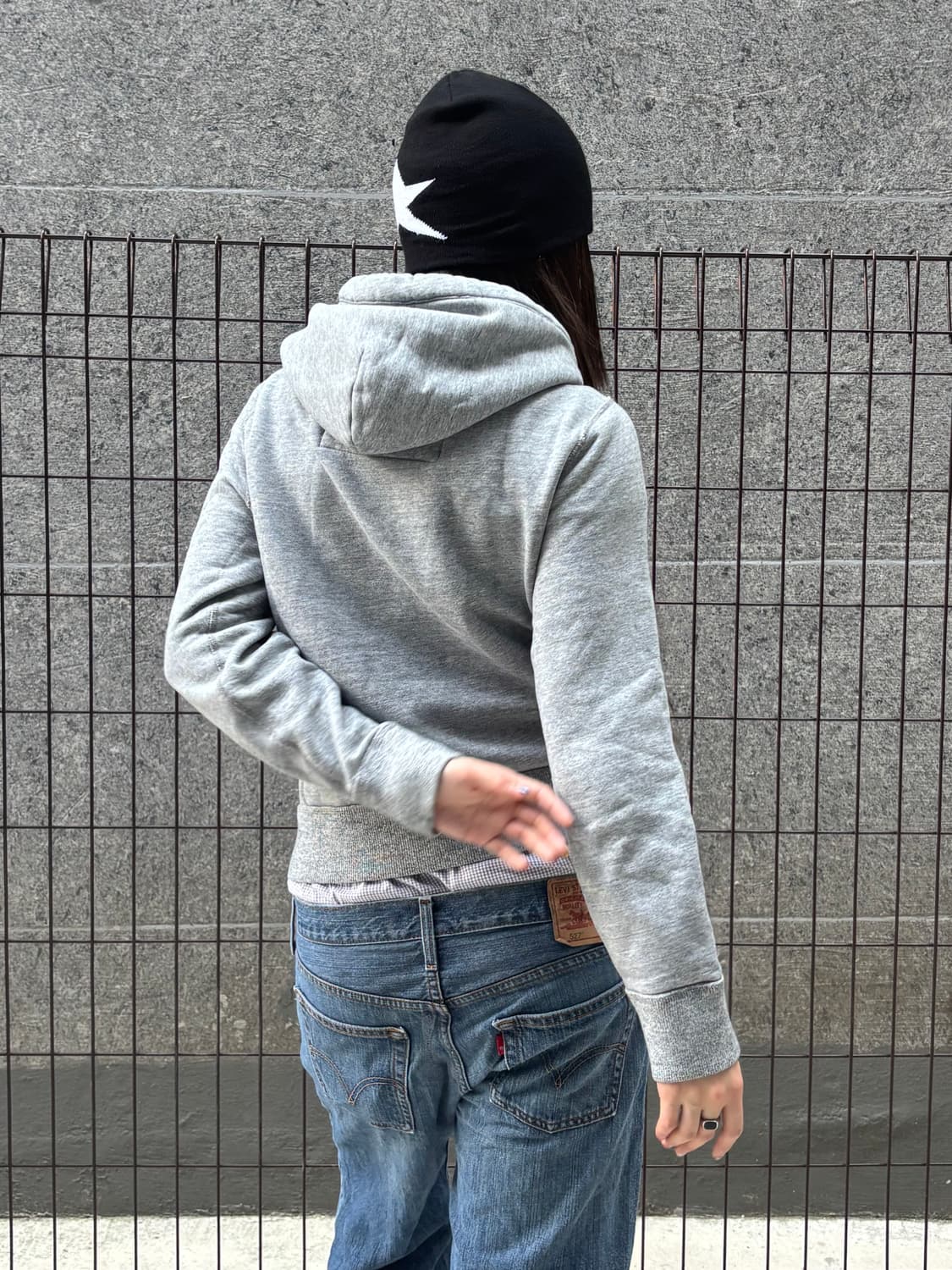 아베크롬비 그레이 네온 후드티 상품이미지5