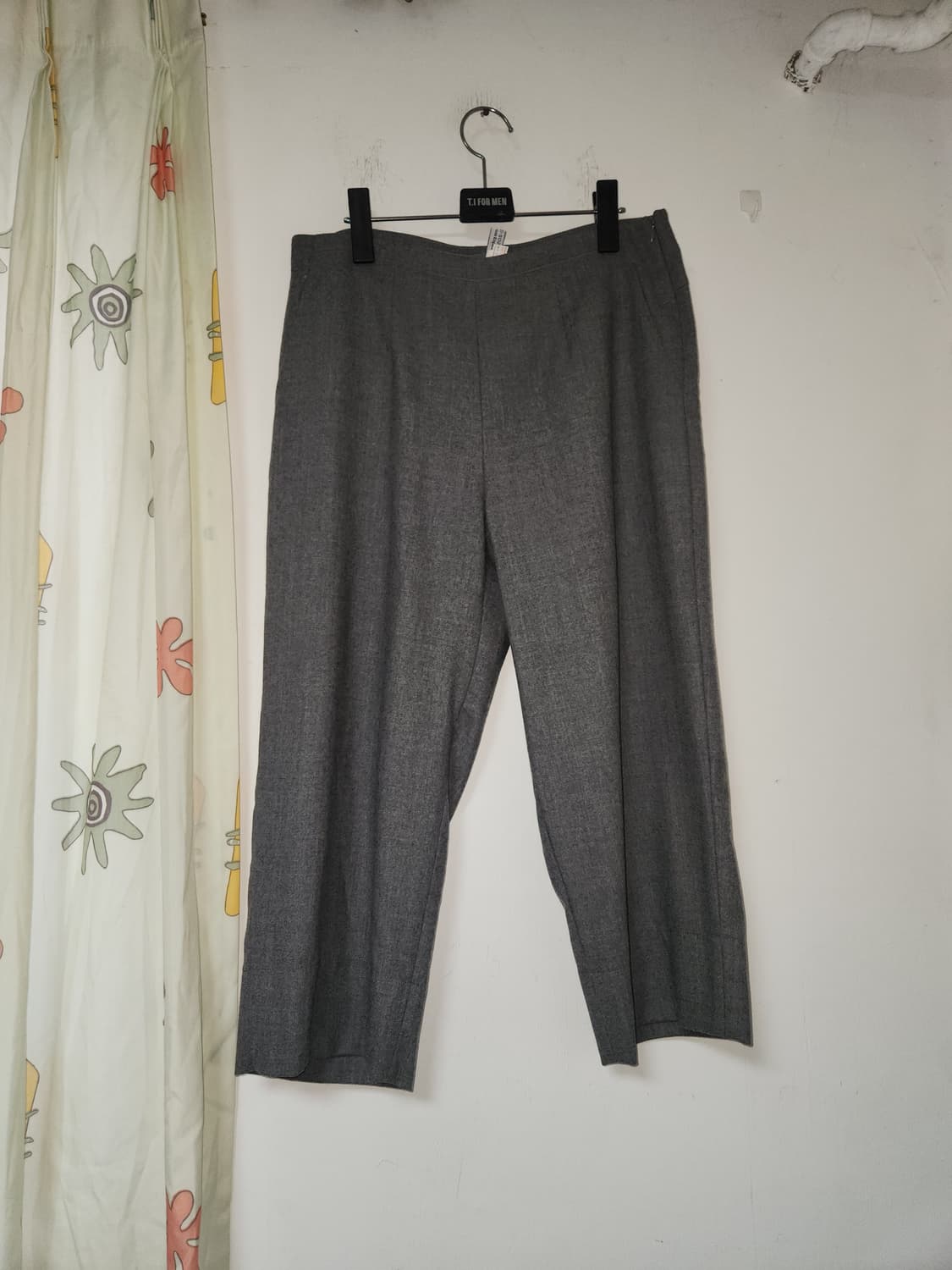 회색 모직 칠부 통바지  L(30) 상품이미지1