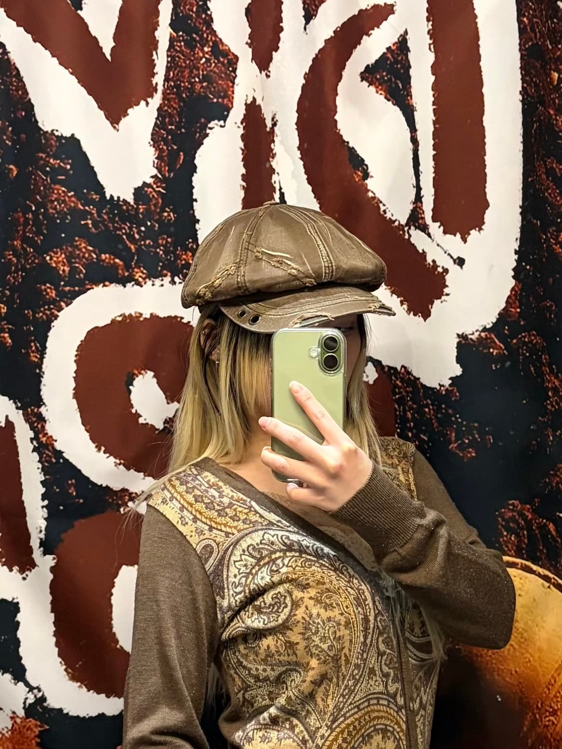 빈티지 워시드 아일렛 뉴스보이캡 상품이미지2