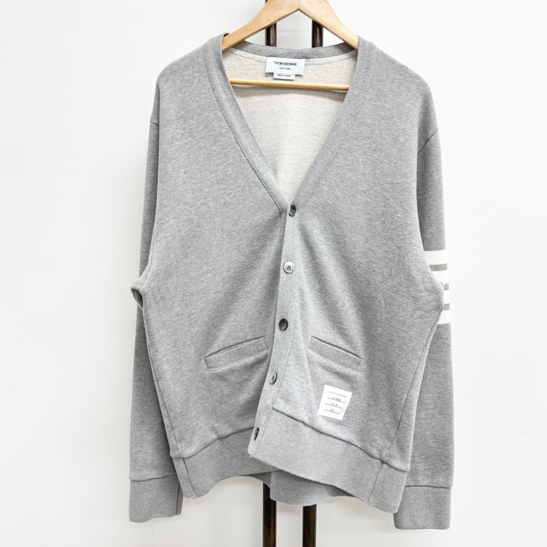 [5]톰브라운 사선완장 코튼 가디건 상품이미지1