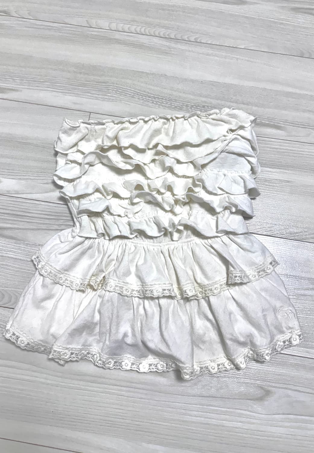 아베크롬비 프릴 블라우스 튜브탑 XS 상품이미지1