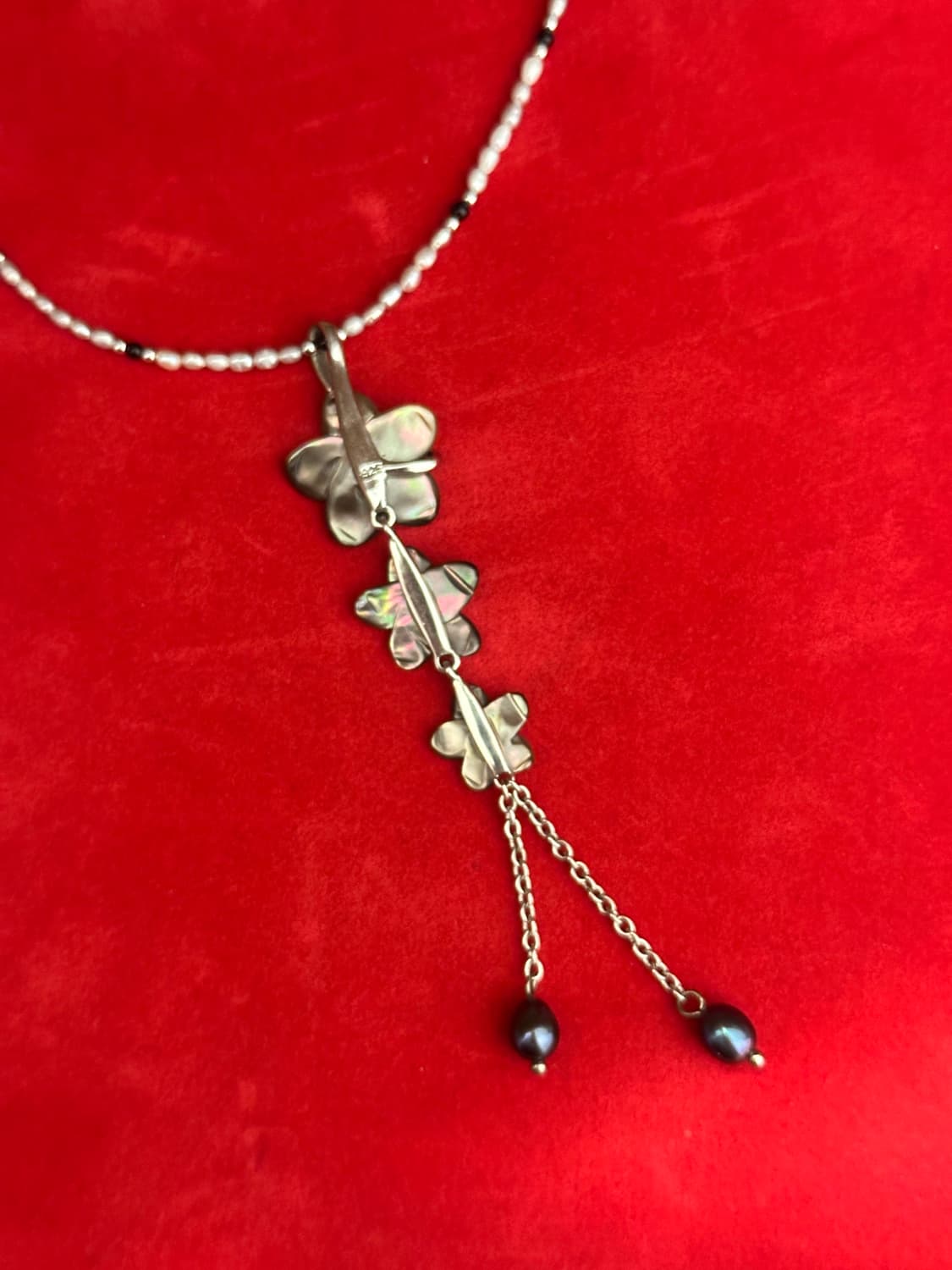 Vintage mother-of-pearl 925silver neckla 상품이미지3