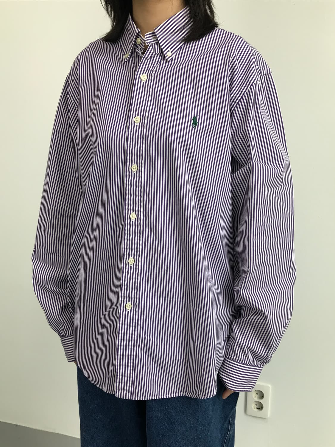 Polo Ralph Lauren Purple Stripe Shirt 상품이미지2