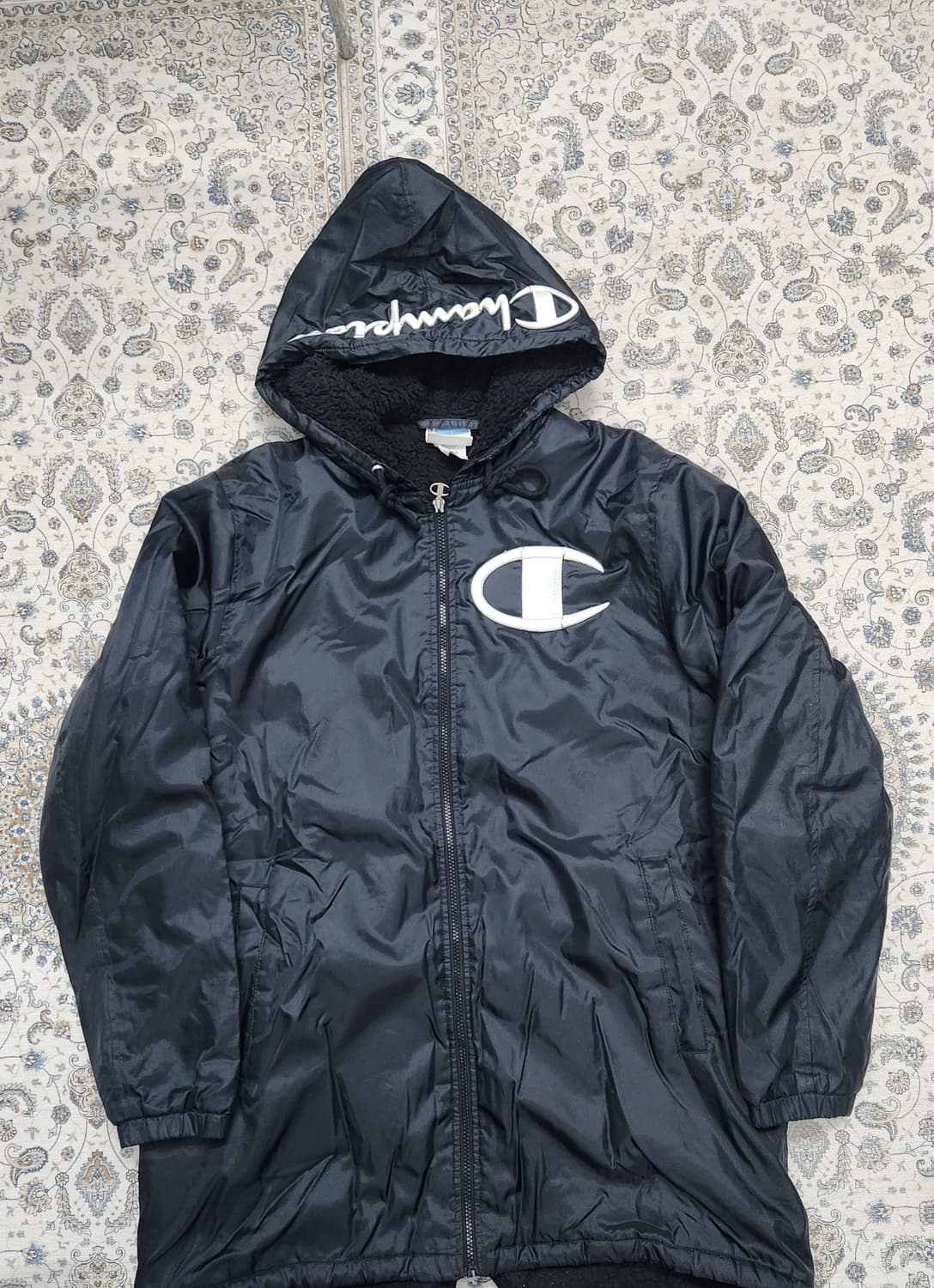 챔피온 쉐르파 안감 블랙 롱 패딩 XL 상품이미지1