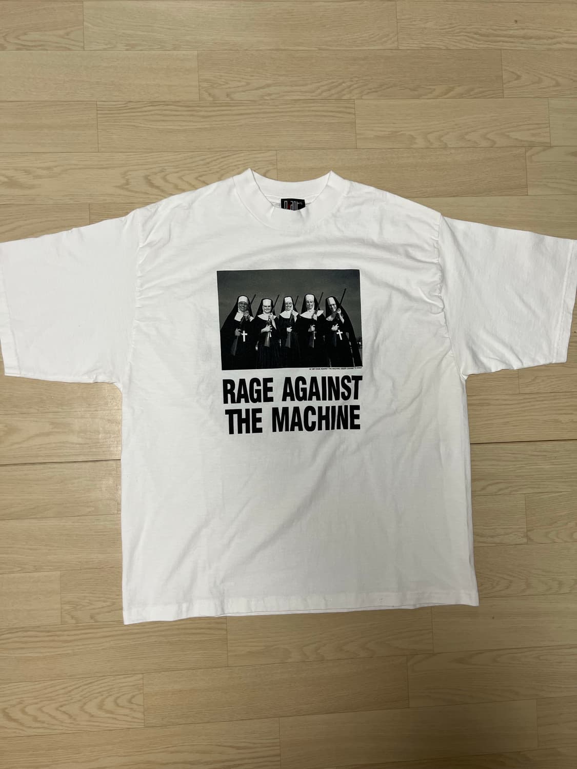 90s 빈티지 ratm 수녀 밴드티 XL사이즈 상품이미지1