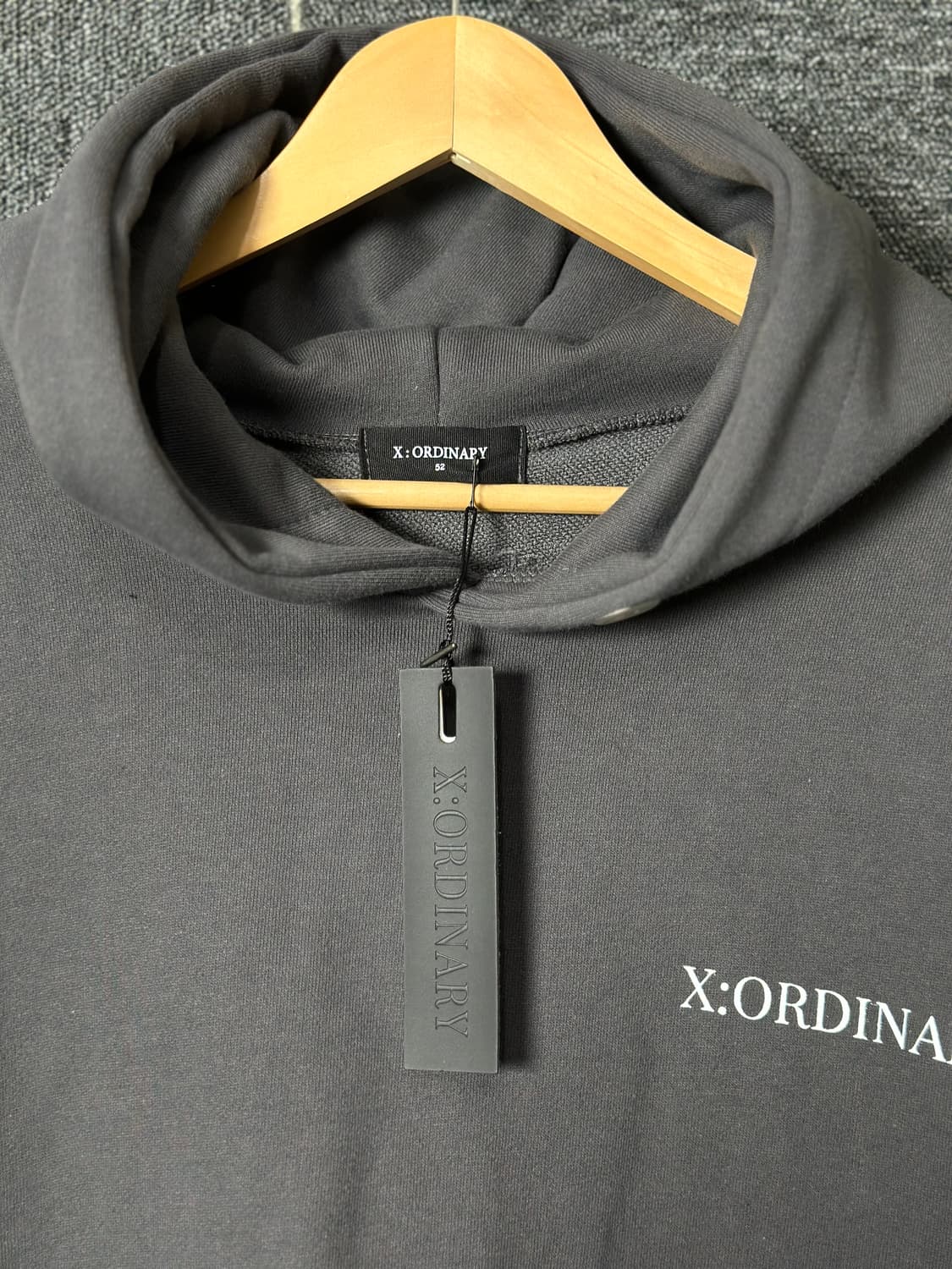 X:ORDINARY 회색 후드티 52 상품이미지3