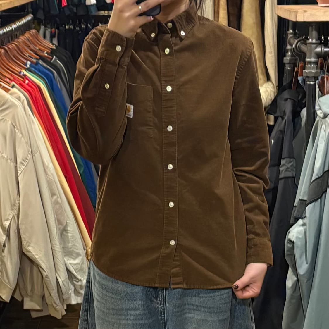 [HI] Carhartt 칼하트 코듀로이 긴팔셔츠 다크브라운 상품이미지2