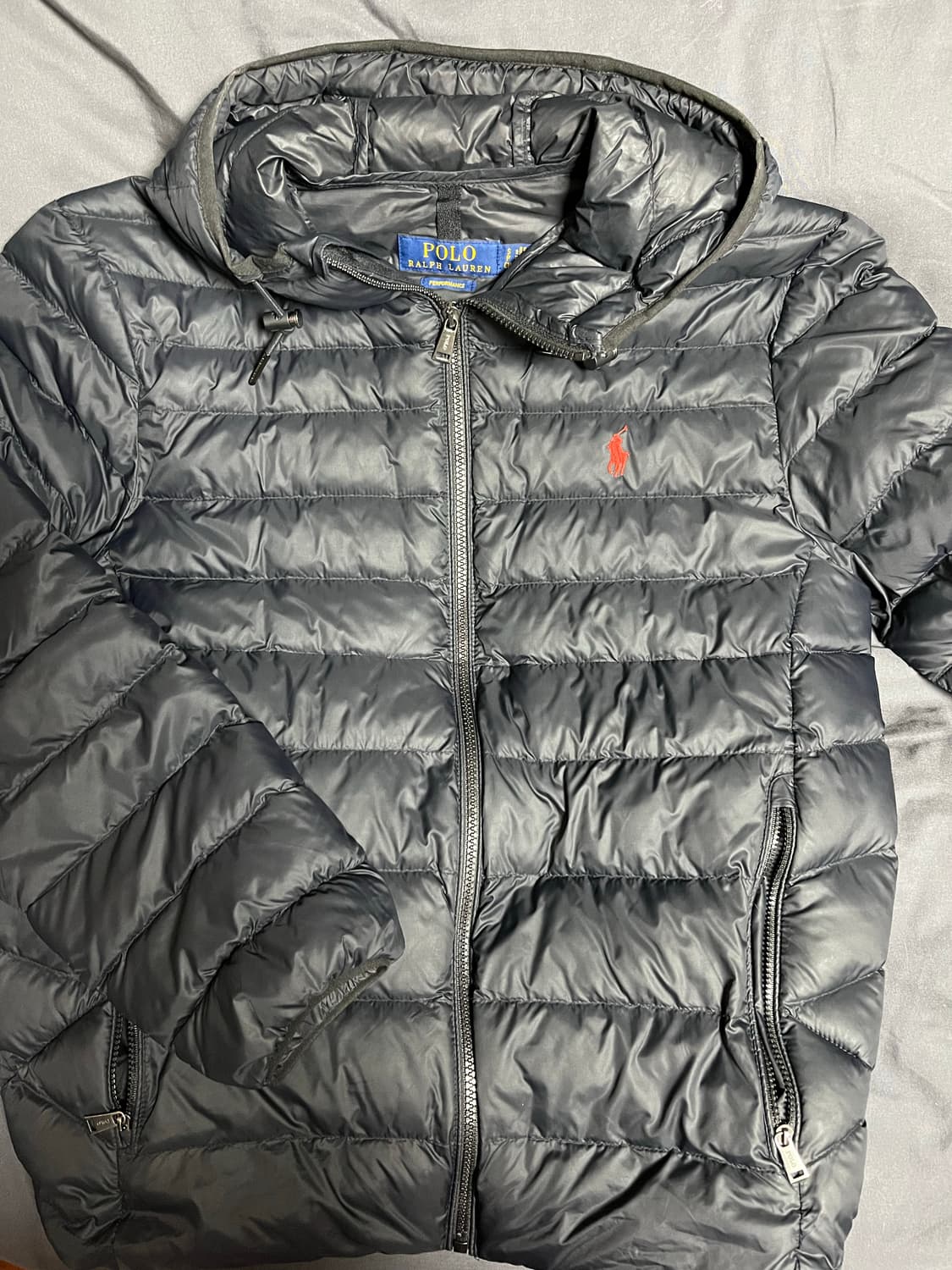 폴로 경량 후드패딩 (새상품) 상품이미지1