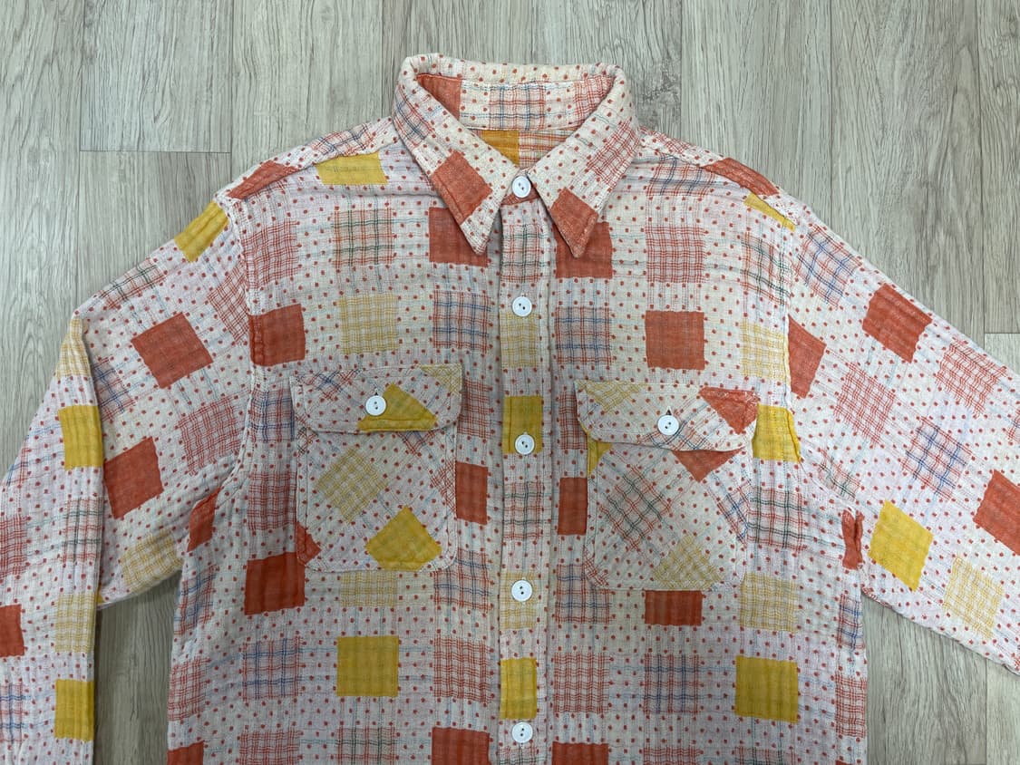 95) 슈가케인 패치워크 마드라스 패턴 워크셔츠(RRL&LVC&폴로) 상품이미지4