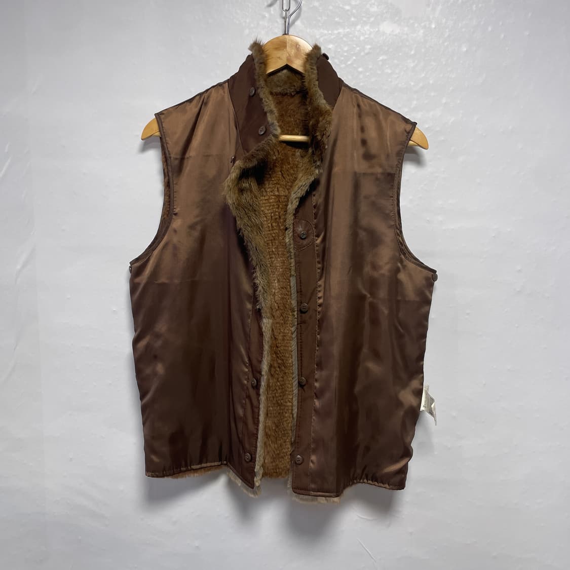 GGIO2 빈티지 브라운 양가죽 자켓(토끼털 탈부착 내피) 상품이미지3