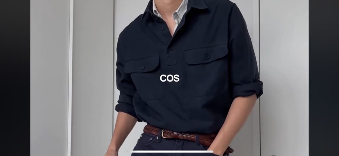 cos 코스 하프 플래킷 셔츠(L) 상품이미지2